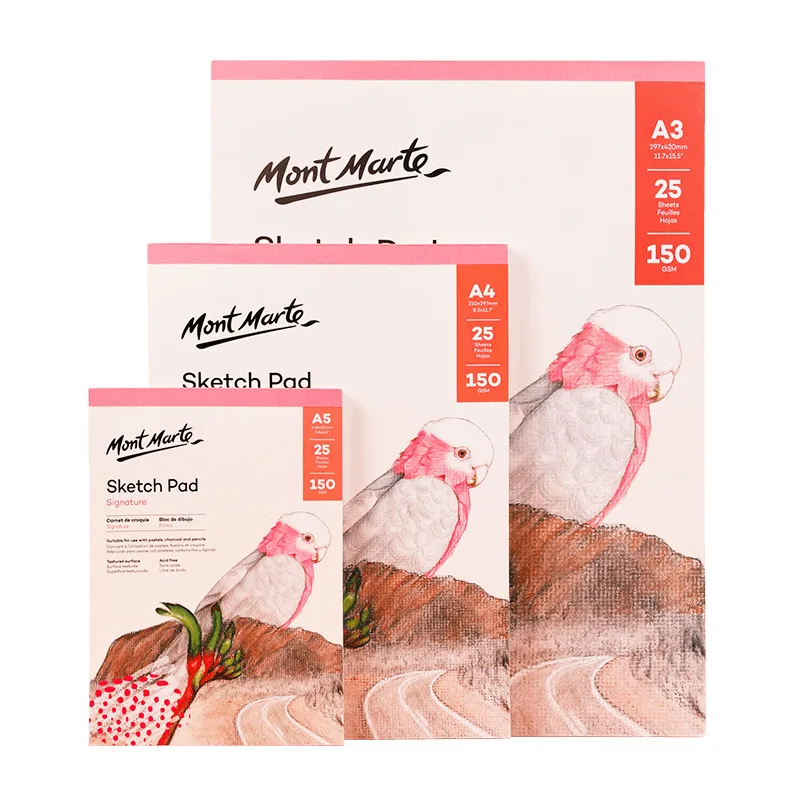 

A4/A5 Sketch Book Student Professional Pencil Sketch Paper 25 Pages Glued Art Gel Pen Marker Pen Painting School Art Stationery