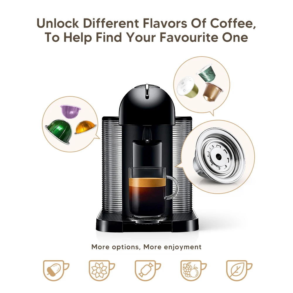 iCafilas Адаптер для капсул Nespresso Vertuo Plus