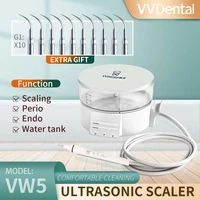 dental ultrasonic scaler touch control multi function scaler with free work 16 tips automatic water supply teeth washing tool