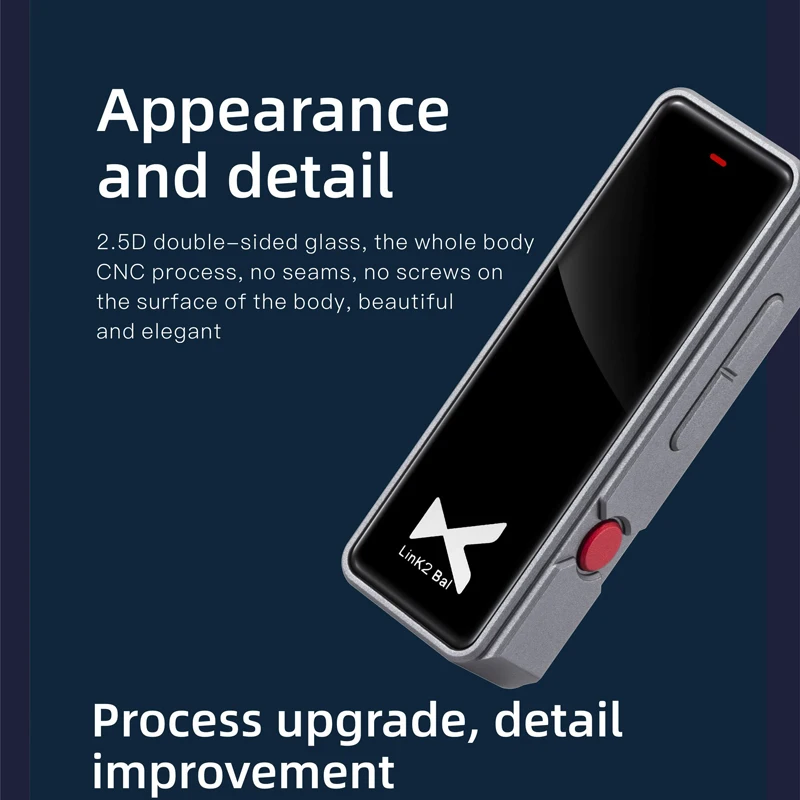 XDUOO LinK2 Bal USB DAC & Balanced headphone amp Dual CS43131 Chip DSD256 4.4mm+3.5mm designed for iPhone/Andriod phone PC |