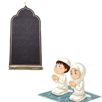 muslim prayer mat deluxe soft ramadan prayer rug 60x120cm polyester soli emboss islamic pray mat muslim mothers day gift