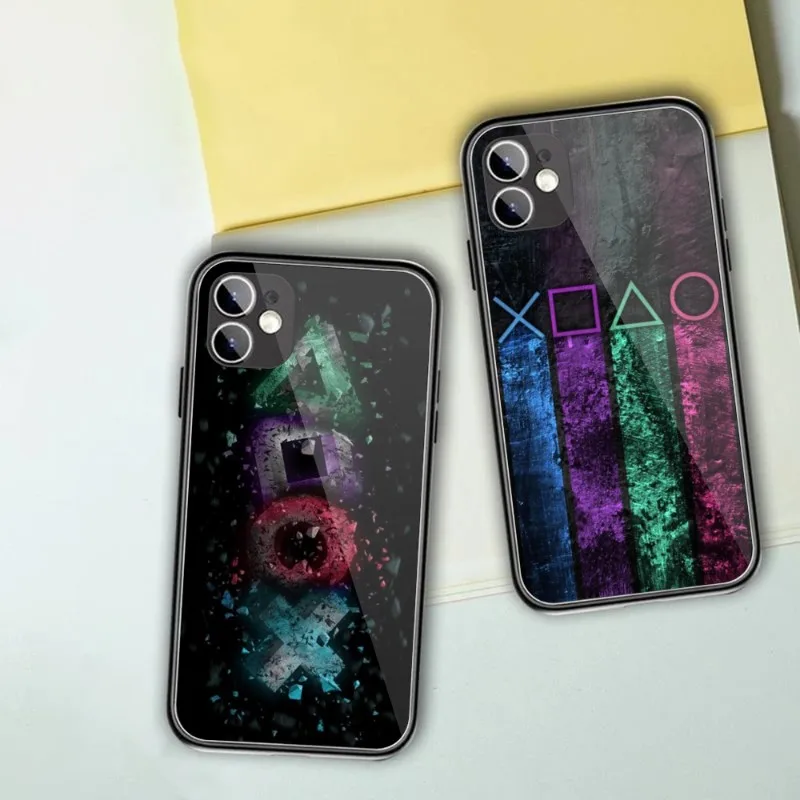 Чехол для телефона с кнопками и геймпадом IPhone 13 12 11 XS X 8 7 6 Plus Mini Pro Max SE 2022 черный