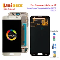 original super amoled for samsung galaxy s7 lcd g930 g930f display touch screen digitizer assembly for samsung s7 replacement