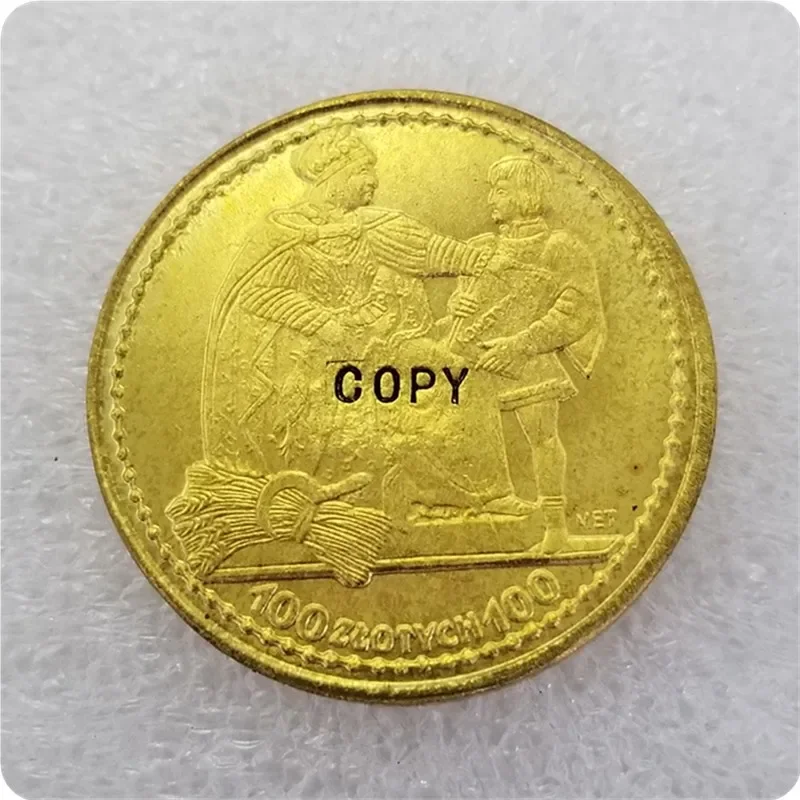 ПОЛЬЯ 10 20 50 100 ZLOTYCH 1925 — КОПИЯ МОНЕТЫ КОНСТИТРИДУЙ