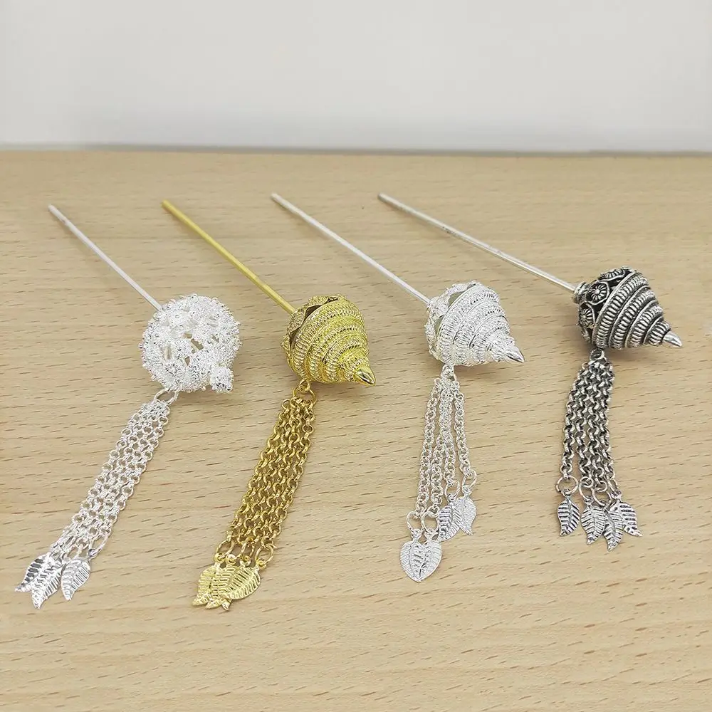 Головной убор в старинном стиле тайский головной с листьями золотые