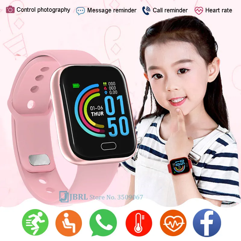 

2021Children Kids Smart Watch Boys Girls Sports Smartwatch Heart Rate Sleep Smart Clock Fitness Tracker Smart-watch For10-18