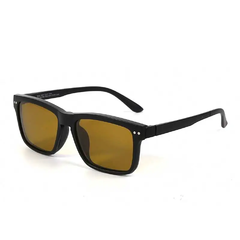 

LORETOROSA Clip-on Sunglasses Night Vision Lenses+Polarized Eyewear Outdoor Night Driving Unisex Square Unisex Gafas De Sol