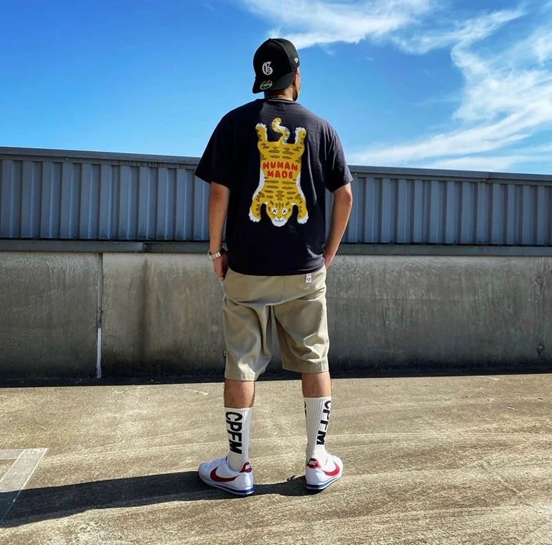 

22SS Harajuku Japanese Style Oversize 100% Cotton Men Women Human Made T Shirt High Quality Summer Men T-shirt Top Tee