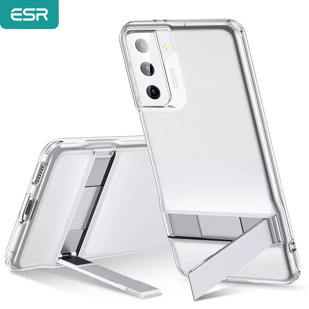 

ESR Phone Case for Samsung Galaxy S21/S21 Plus/S21 Ultra 5G Metal Kickstand Steady Case Luxury TPU Back Cover for Galaxy S21