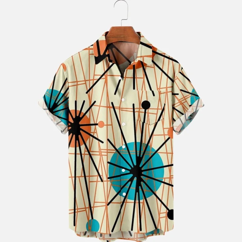 

New Summer Shirts For Men 3D Digital Printed Male Multi Color Option Casual Oversized Men's Shirt