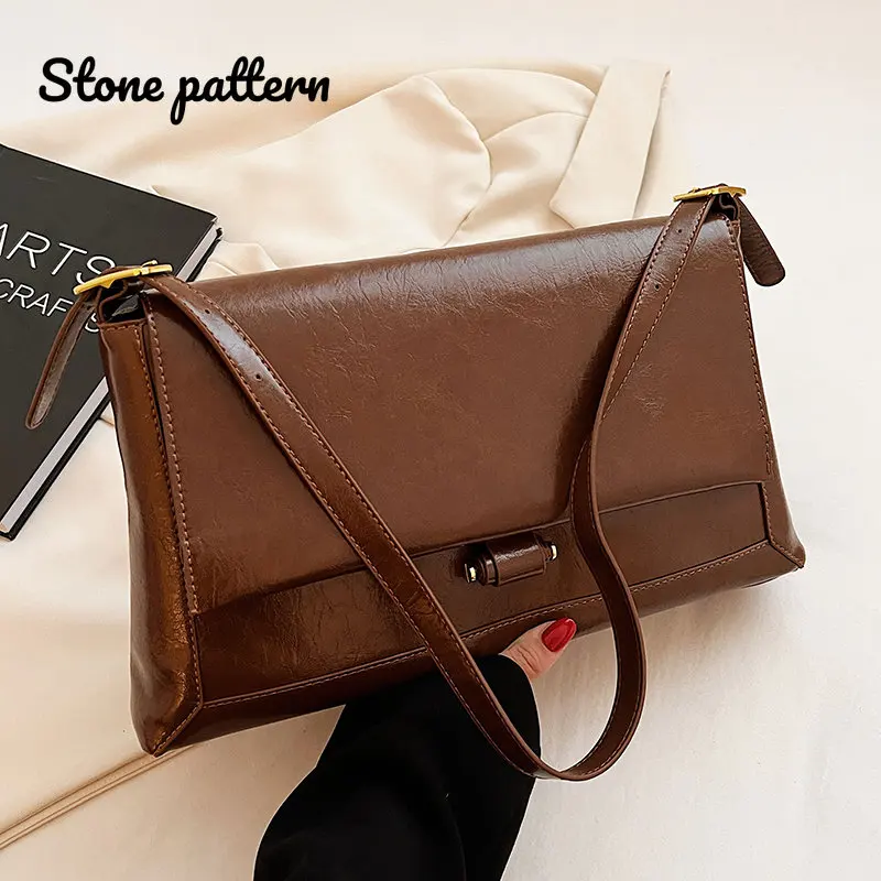 Vintage Women Pu Leather Handbags Shoulder Bags High Quality Ladies Tote Messenger Bags for Women Casual New Female Travel Bag