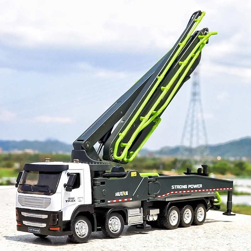 

Литый под давлением металлический цементный насос 1:50, модель грузовика, модель грузовика, цементный транспорт, инженерные автомобили, модель автомобиля, детская игрушка