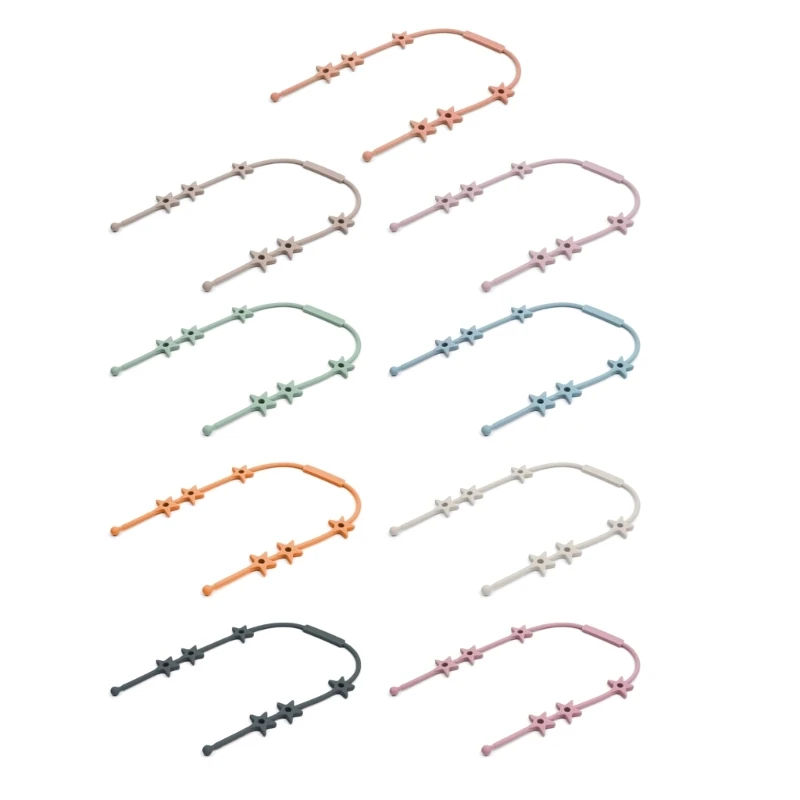 

Baby Pacifier Clip Soft Silicone Pacifier Chain Infant Teething Toy Strap Adjustable Toddlers Dummy Nipple Holder Clip