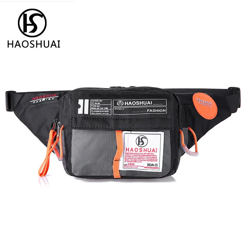 Trendy Sports Outdoor Belt Bag Unisex Casual Sports Fashion All-match Waterproof Waist Bag Men Handbag