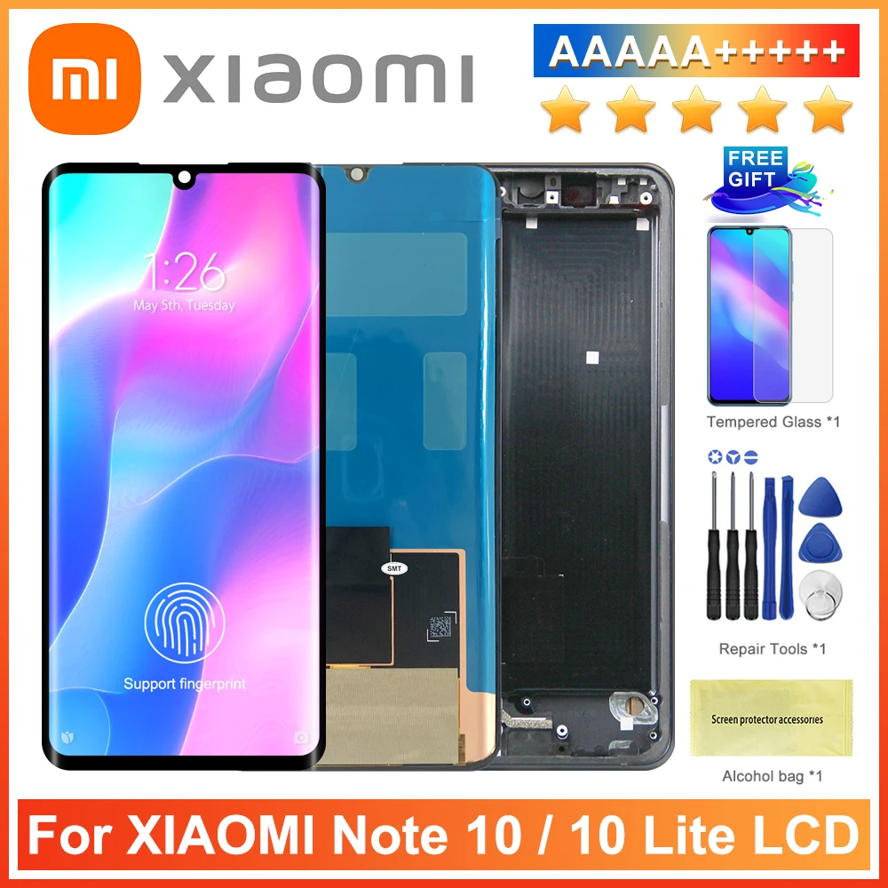6 47 новый оригинальный ЖК-дисплей для Xiaomi Mi Note 10 Lite note с кромкой и сенсорным