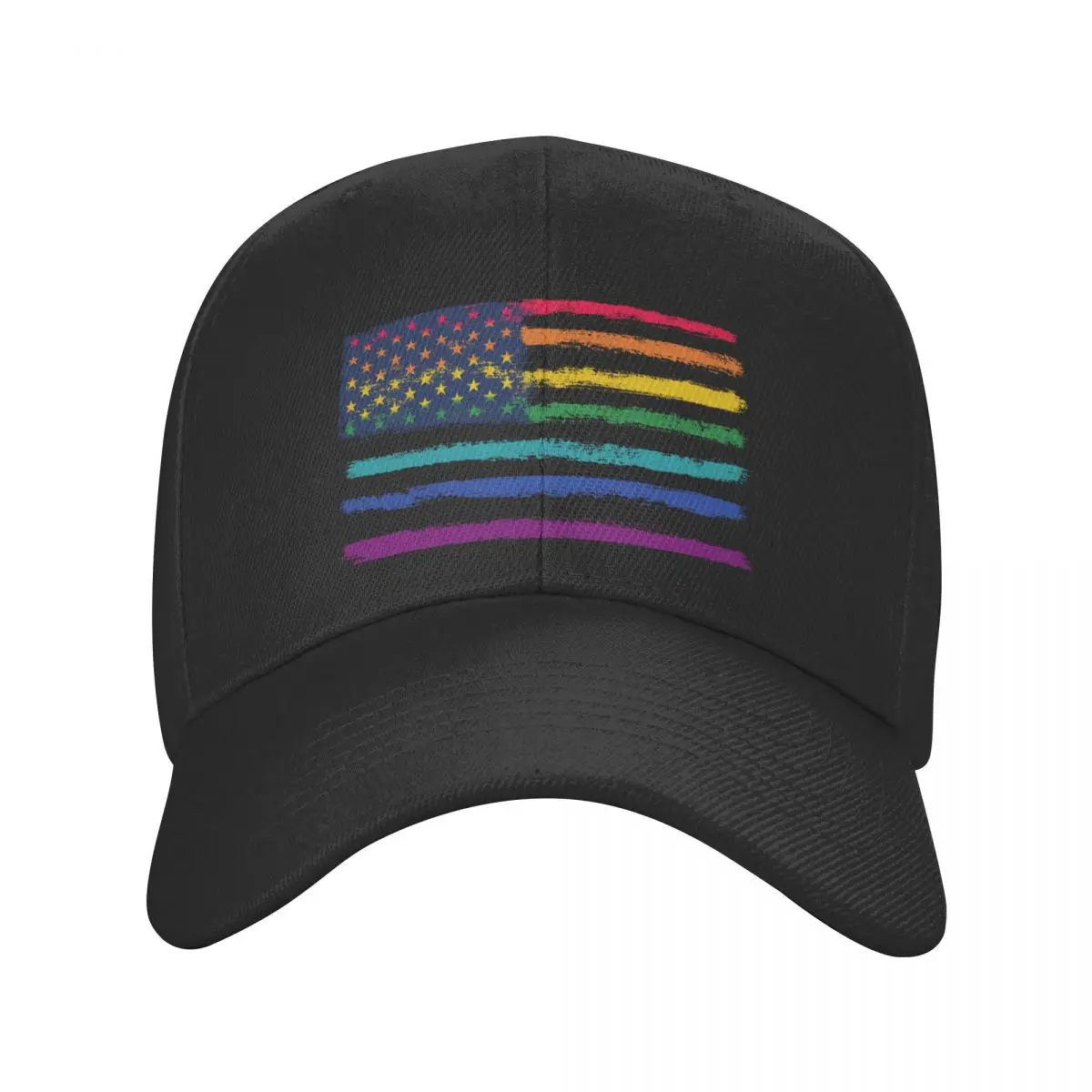 

New LGBT Gay Pride Rainbow American Flag Baseball Cap Sun Protection Men Adjustable Dad Hat Spring Snapback Caps