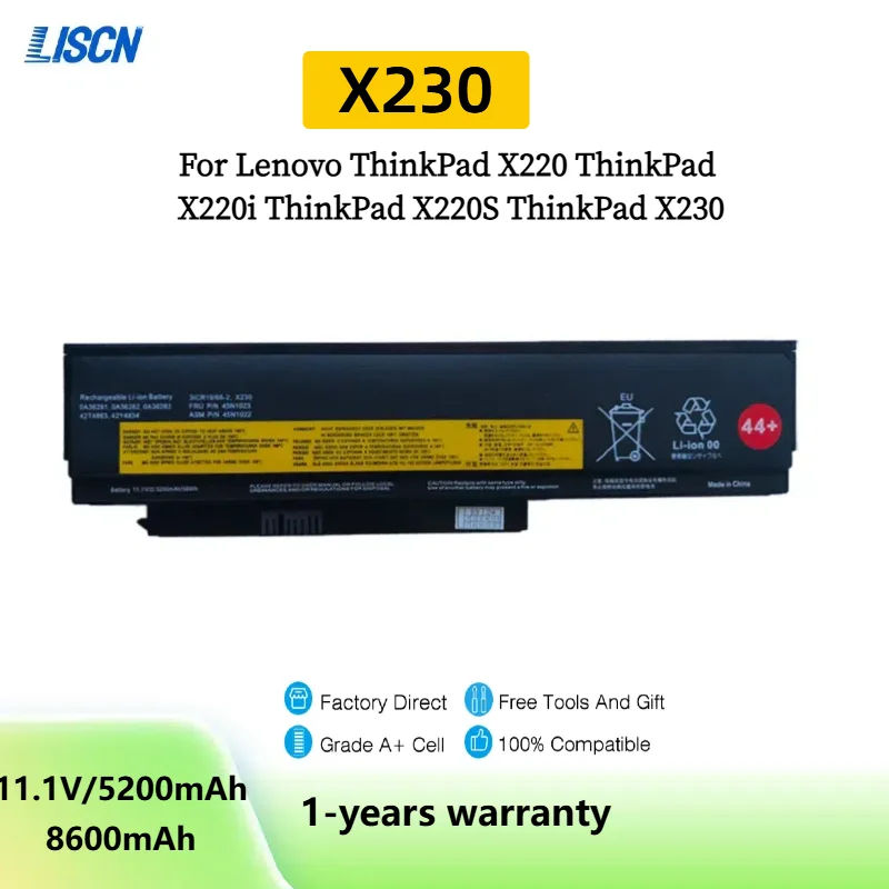 Аккумулятор для ноутбука Lenovo Thinkpad X230 X230i X230S 45N1024 45N1028 45N1029 45N1020 45N1021 6 ячеек 9