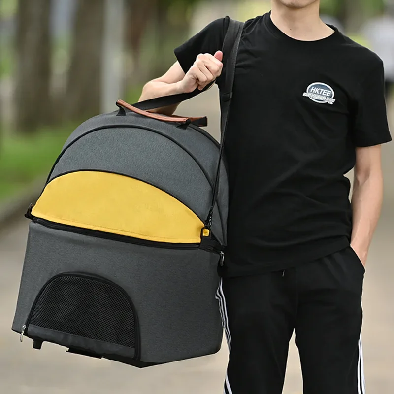 Коляска для домашних животных легкая складная разделенная транспортная средних