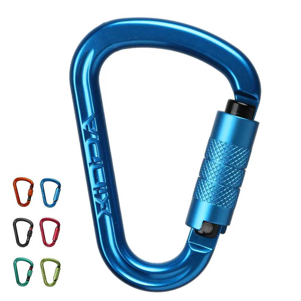 

Наружный профессиональный замок для скалолазания, безопасный замок 25KN, карабин для спуска на гору, скалолазания, безопасное защитное оборудование