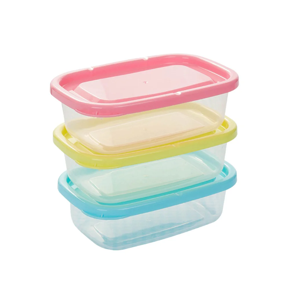 

Containers Storage Refrigeratorbinswith Lids Prep Lunch Clear Small Airtightfridge Fruit Kitchen Boxes Rectangular Bento Box