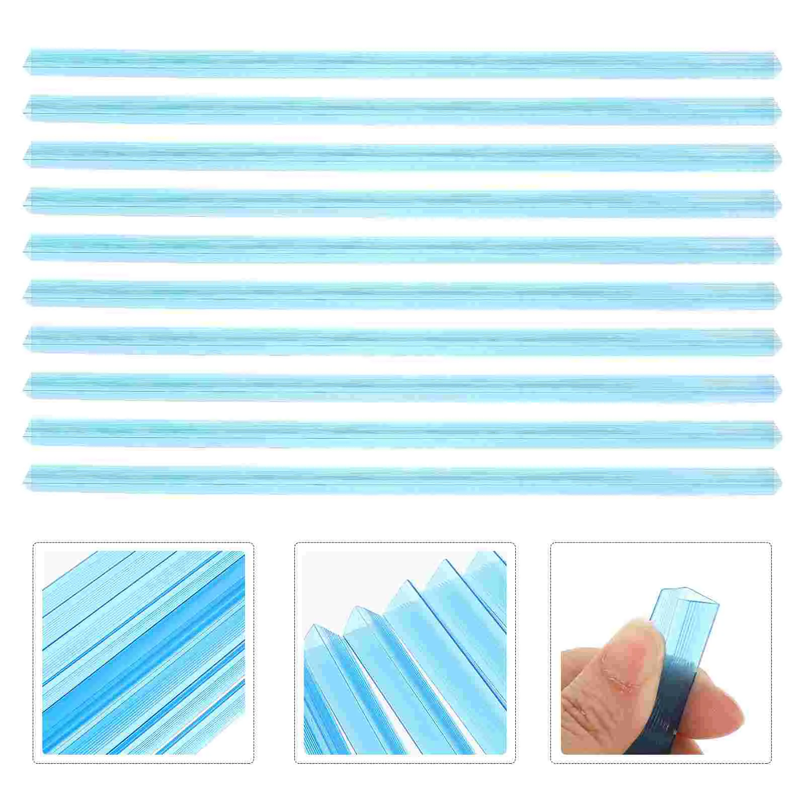 

10 Pcs Book Slide Binder Loose Leaf Clear Plastic Folders Binding Materials Bars File Books Paper Clips Pull Rod Binders