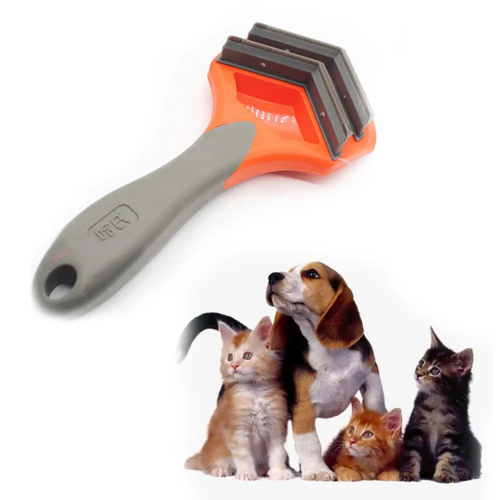 

Hair Removal Cats Loose Undercoat Deshedding Tool Comb Cleaning Dog Grooming Brush Pet Supplies Ergonomic Handle Portable