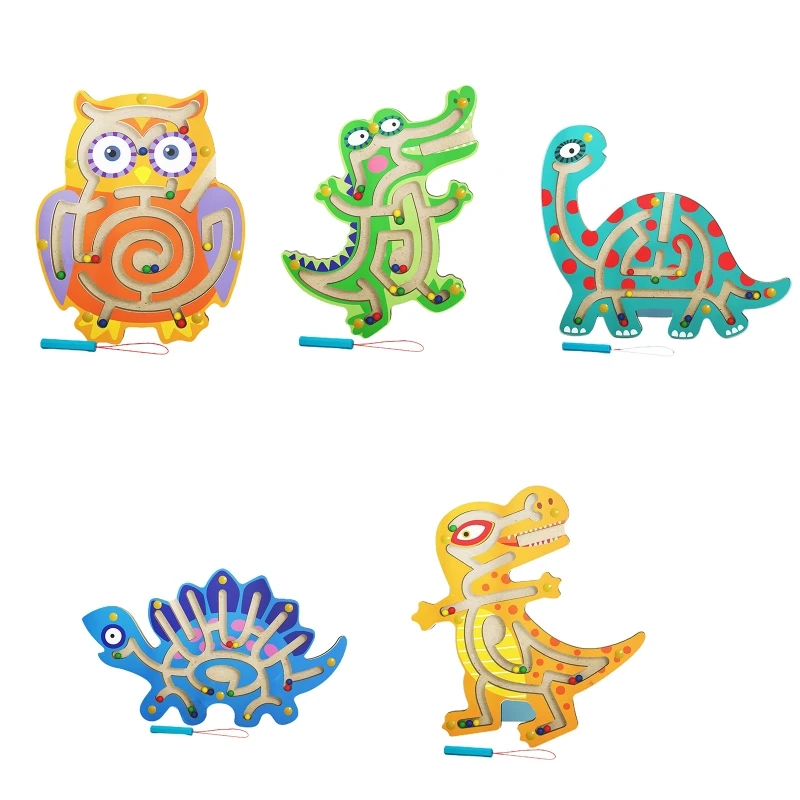 

Happyy baby Animal Shape Maze Game Board Tracking Puzzle Toy w/ Magnetic Pen Interactive Sensory Educational Kids Brain Teaser