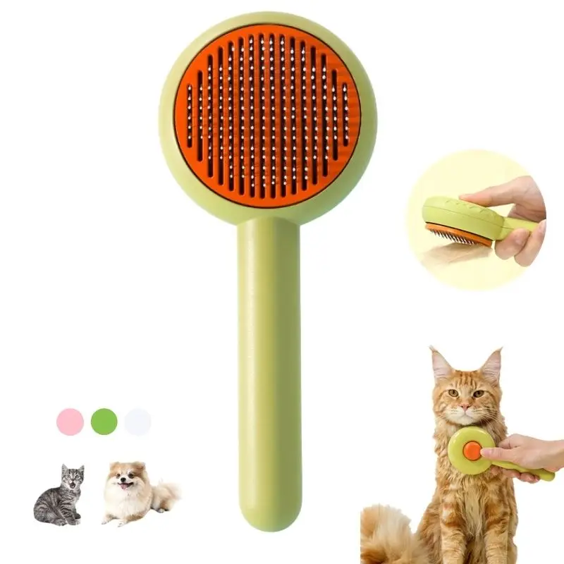 

Pet Dog Hair Brush Cat Comb Grooming And Care Cat Brush Stainless Steel Comb For Long Hair Dogs Cleaning Bath Brush Dog Supplies