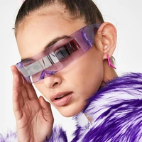 2022 punk sunglasses women rimless one piece eyeglasses womenmen brand designer glasses women lentes de sol mujer uv400