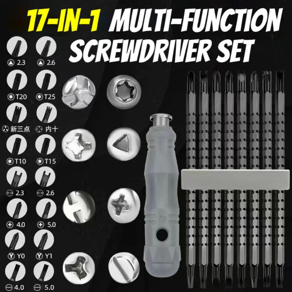

17-in-1 Screwdriver Set Precision Cross Screwdriver Head Double-Head Multi-Function Kit Repair Hand Tool Digital Camera Teardown