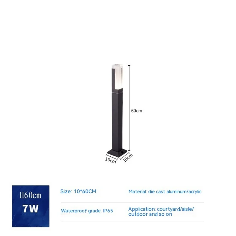 

Акриловая лужайка, внешняя водонепроницаемость IP65, 10 Вт, искусственное освещение, Новая алюминиевая колонка, садовая дорога, садовый ландшафт, искусственное освещение