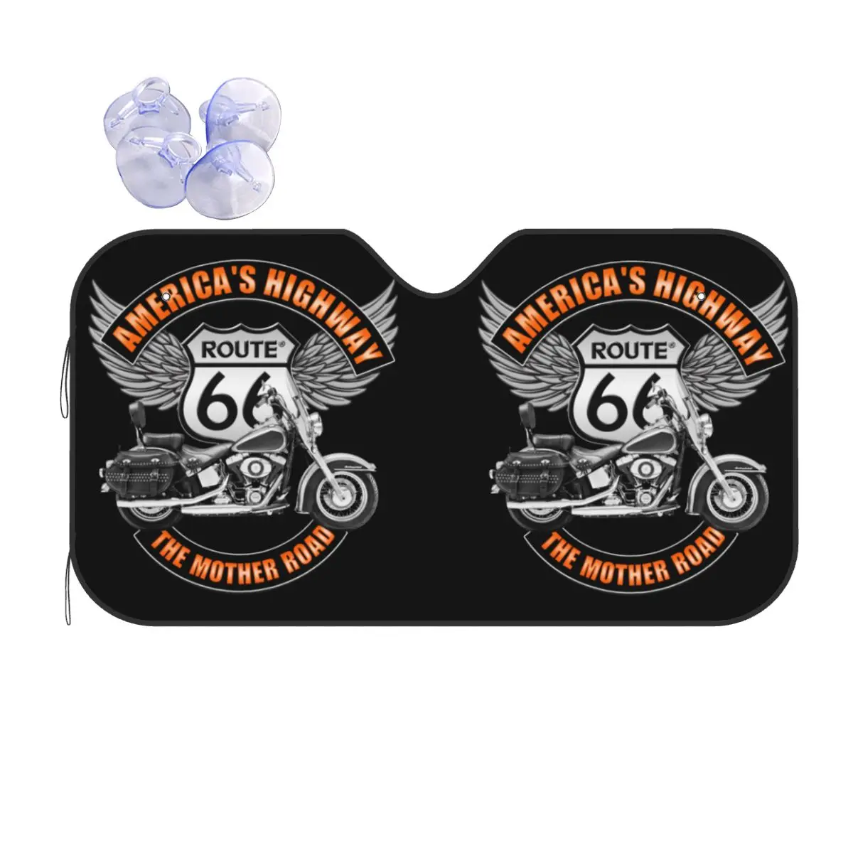 Americas Highway Windshield Sunshade Route 66 Retro Novelty Cover Front Block Window 70x130cm Sun Visor Heat Reflector Americas Highway Windshield Sunshade Route 66 Retro Novelty Cover Front Block Window 70x130cm Sun Visor Heat Reflector