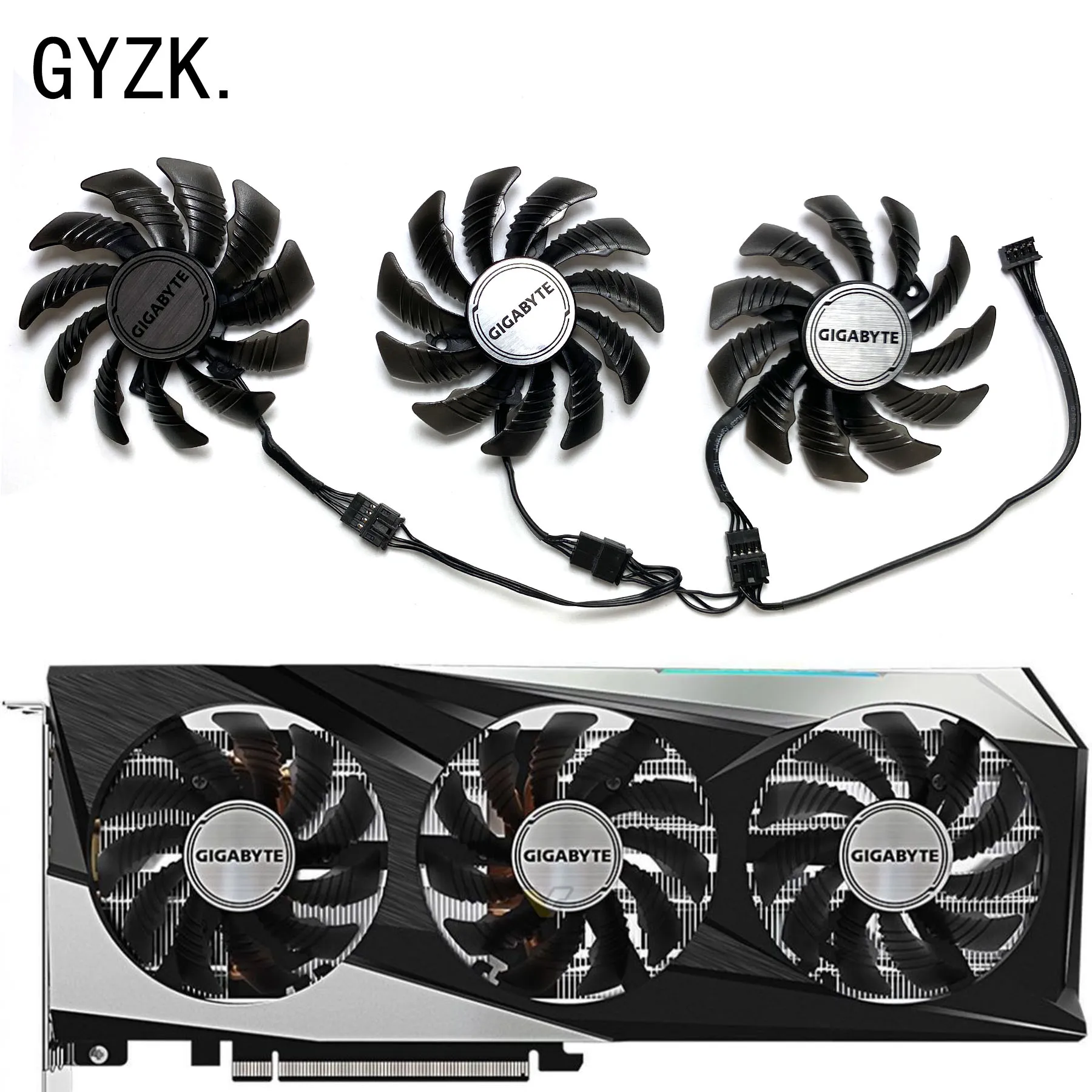 Заменяющий вентилятор для видеокарты GIGABYTE Radeon RX6500XT 6600XT 6650XT 6700XT 6750XT