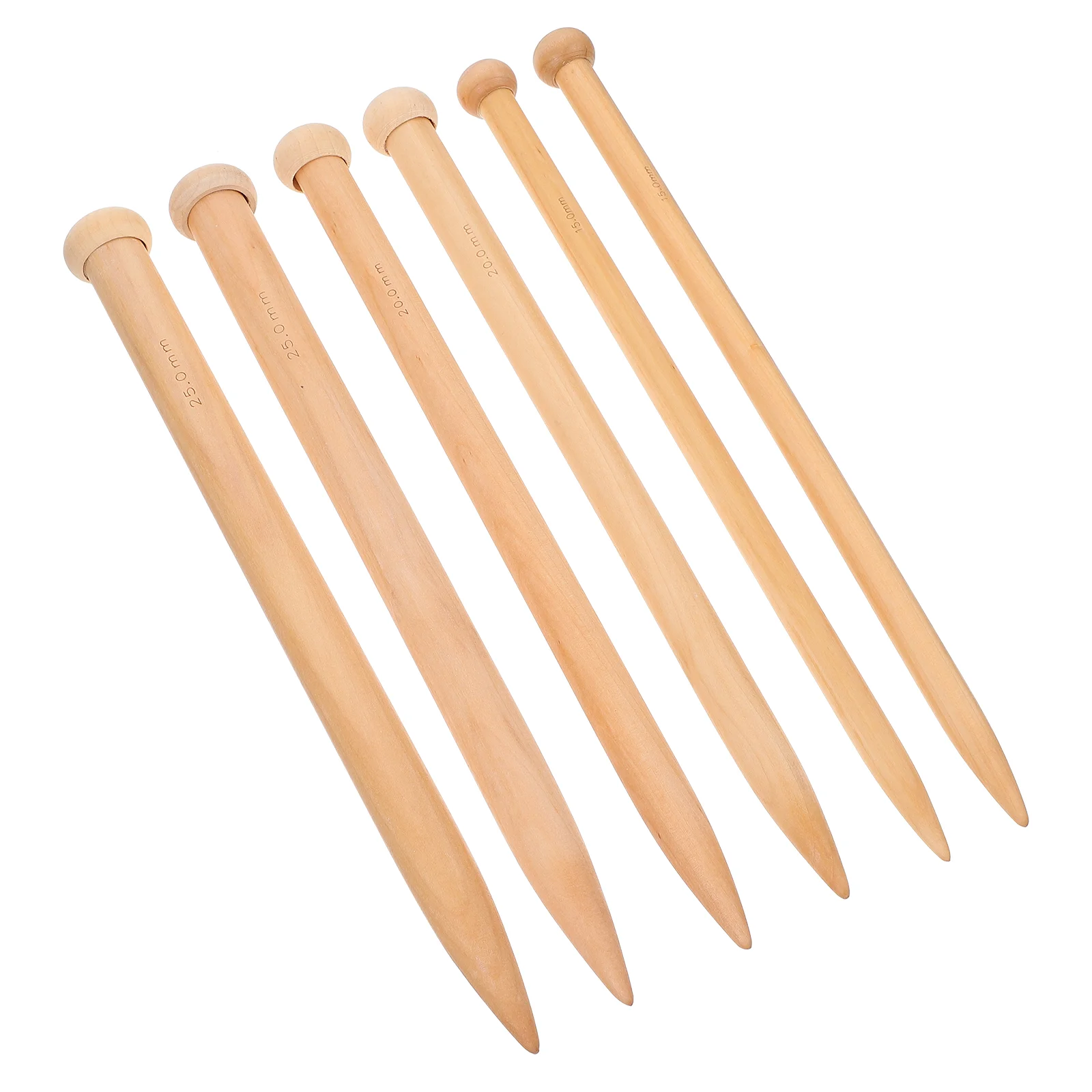 

Extra Coarse Knitting Needles Single Pointed Rods Sweater Sticks Wooden Tools DIY Handmade Weaving Braiding