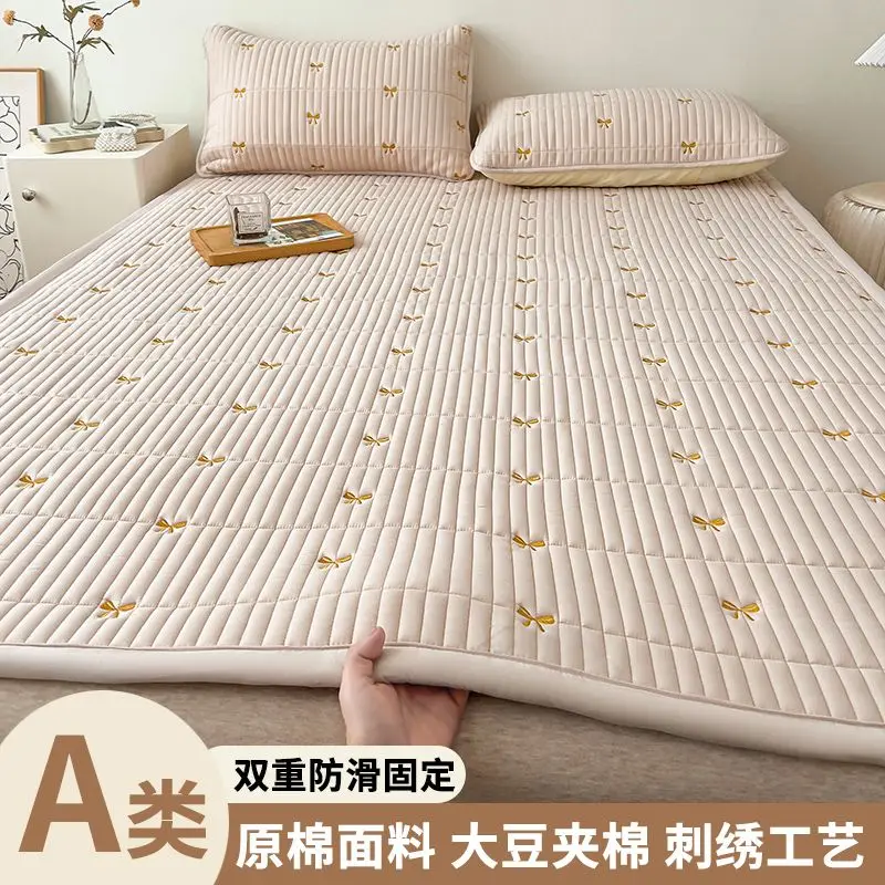 Супермягкие складные наматрасники для односпальной двуспальной кровати простые