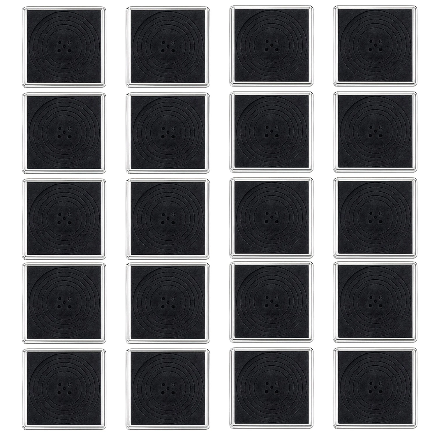 

Набор Из 20 Прозрачных Держателей Для Монет С Регулируемыми Губчатыми Вставками, Капсульной Формы