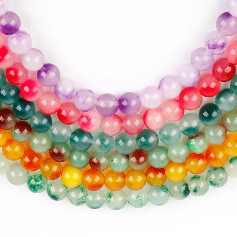 

10Pcs Round Natural Stone Beads Glass Beads for Jewelry Making 6 8 10mm Spacer Loose Beads Diy Necklaces Bracelets Accessories