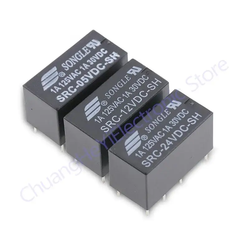 

5PCS/Lot Original New Relay SRC-05VDC-SH SRC-12VDC-SH SRC-24VDC-SH 1A 8PIN 5V 12V 24V Signal relay Replaceable HK19F-DC12V-SHG