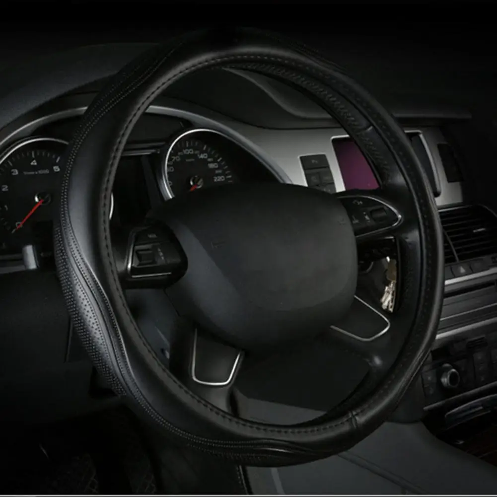 

Car Wheel Cover Universal Sweat-absorption Comfortable Grip Auto Decoration Steering Wheel Protector for Automobile
