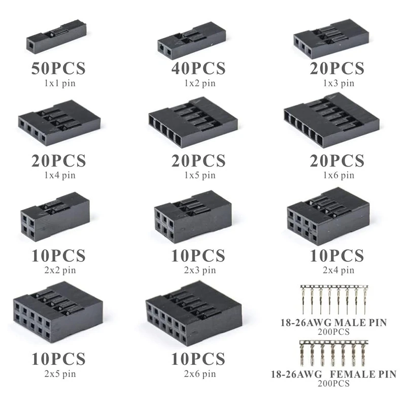 620 шт. 2 54 мм перемычка для кабеля Dupont 1X1P-2X6P
