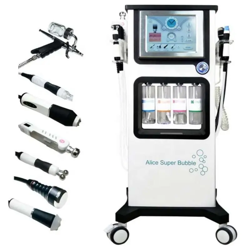 

7 In1 Oxygen Facial Hydro Hydrafacial Machine Skin Whitening Acne Treatment Face Lifting Super Bubble Beauty Health Equipment