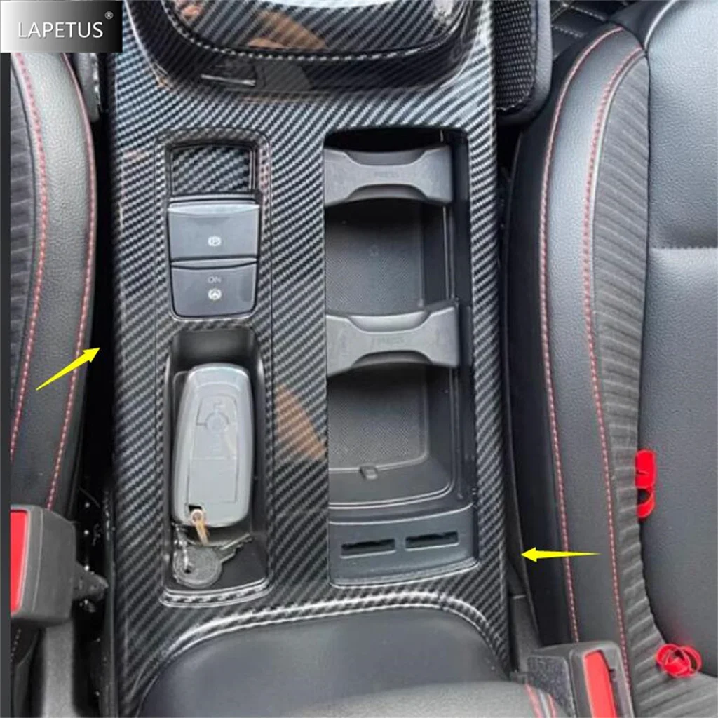 

ABS для Ford Focus MK4 2022-202021, углеродное волокно, центральная консоль автомобиля, держатель для чашки с водой, декоративная крышка, накладка, аксессуары