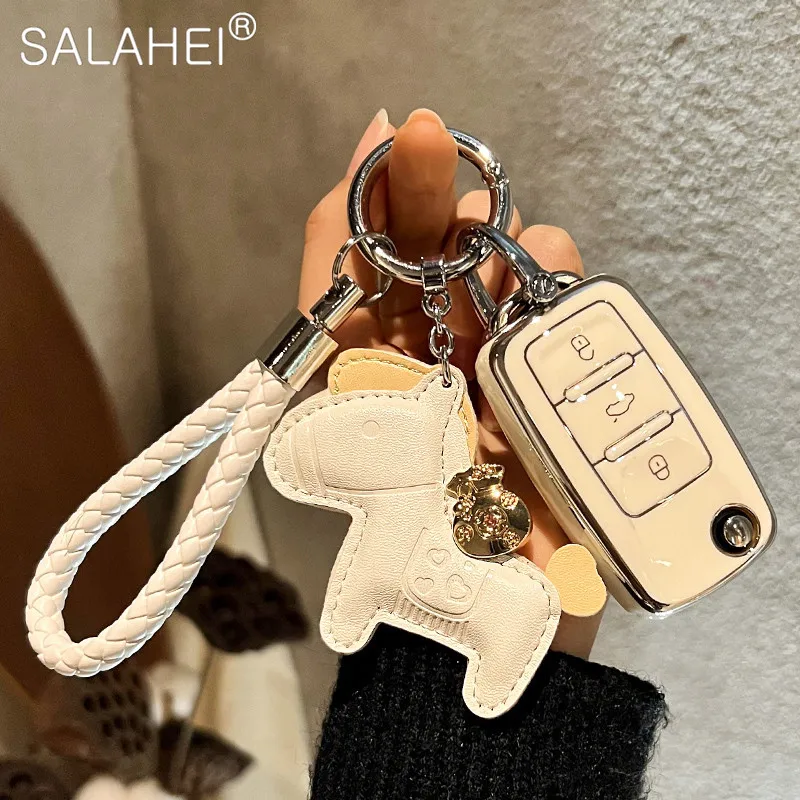 

TPU Car Key Case Cover Holder Bag For Volkswagen VW Polo Golf Passat Tiguan Beetle Caddy Jetta B5 Skoda Octavia Seat Leon Altea