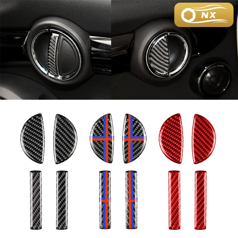 

2 шт. автомобильные наклейки для Mini Cooper Clubman Countryman F55 F54 F60 3D углеродное волокно Автомобильный интерьер дверная ручка стикер аксессуары