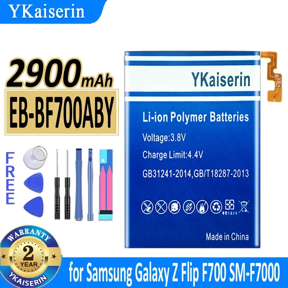 YKaiserin 1500 мАч/2900 мАч EB-BF701ABY EB-BF700ABY Аккумулятор для Samsung Galaxy Z Flip F700 SM-F7000 Аккумуляторы