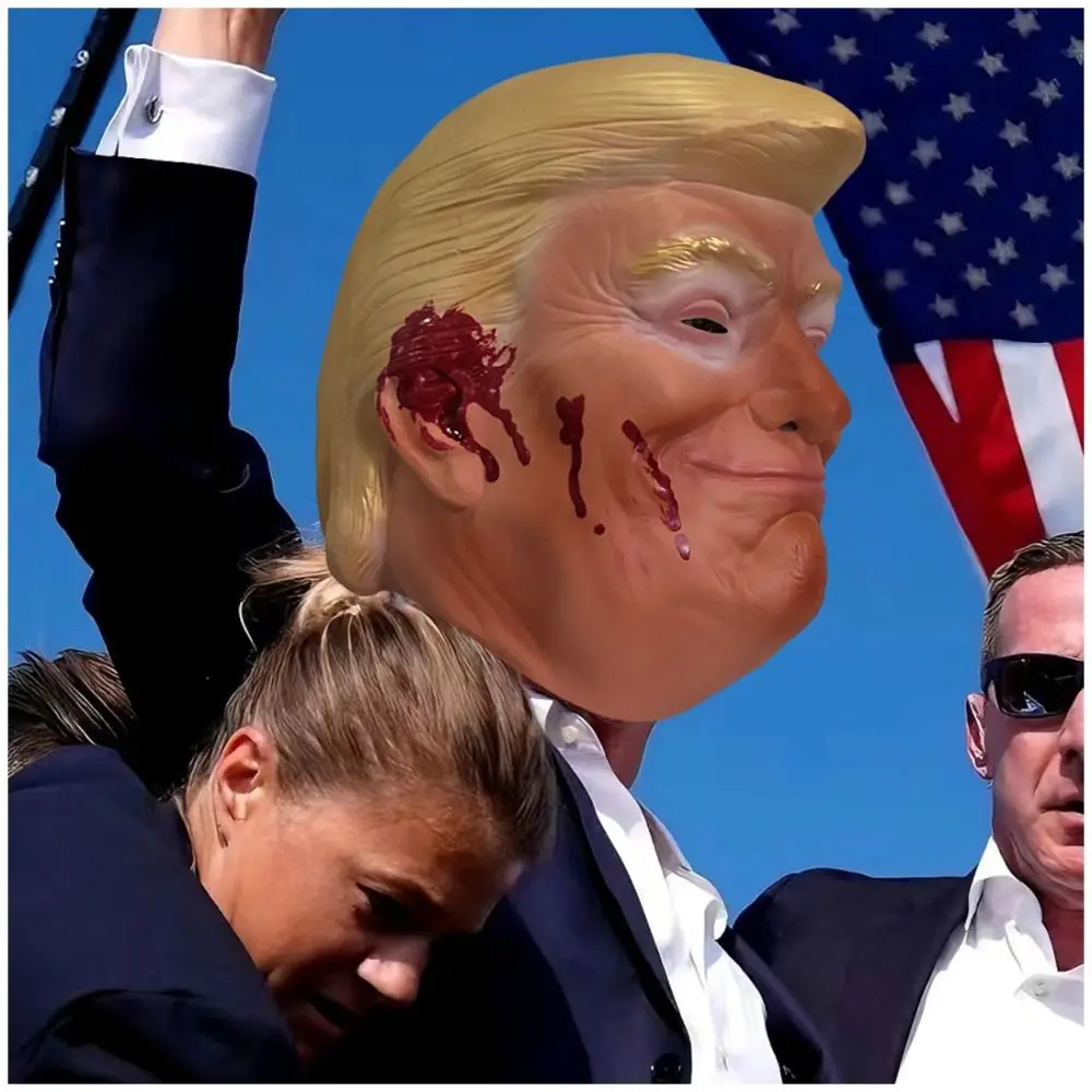 Забавная латексная маска Трампа волшебное головное покрытие на Хэллоуин