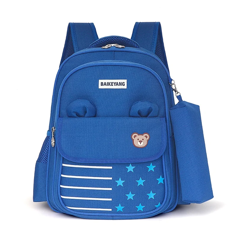 High-capacity Grade 3-6 Primary Children Cute Bear Backpacks 2022 New Girls Boys Fashion All-match Schoolbags with Pen Bag Hot