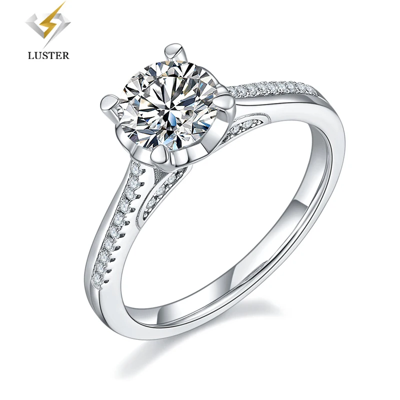 

LUSTER из серебра 6,5 пробы с муассанитом, 18 К, 925 мм