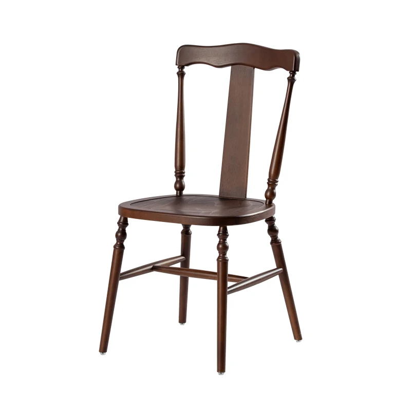 Стул из ротанга в деревенском стиле средневековый обеденный стул массива дерева