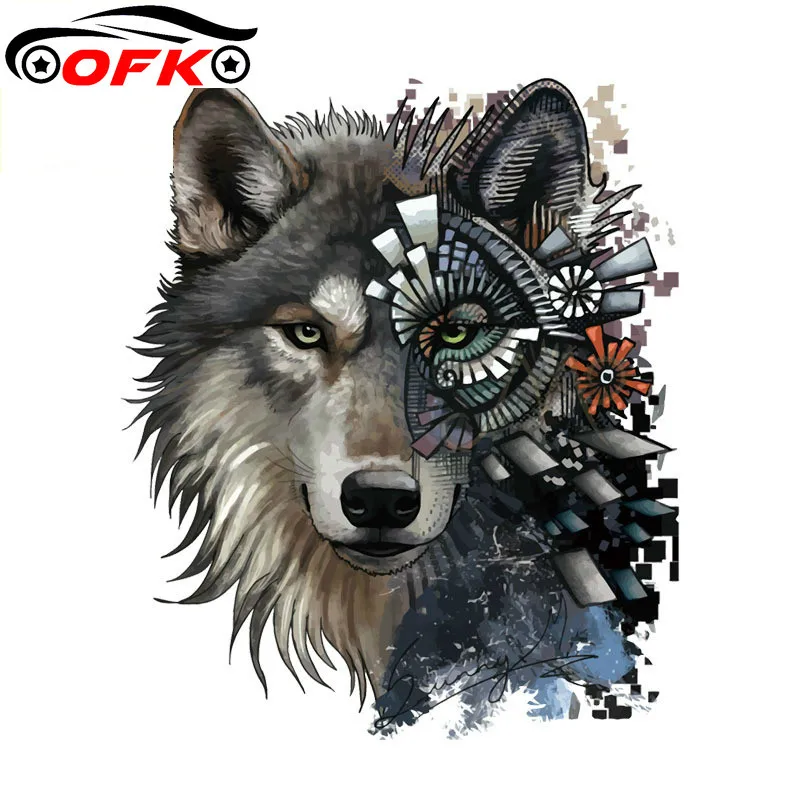 

Car Stickers Decor Motorcycle Decals Personalized Mechanical Wolf Head Decorative Accessories Creative Waterproof PVC,15cm*13cm